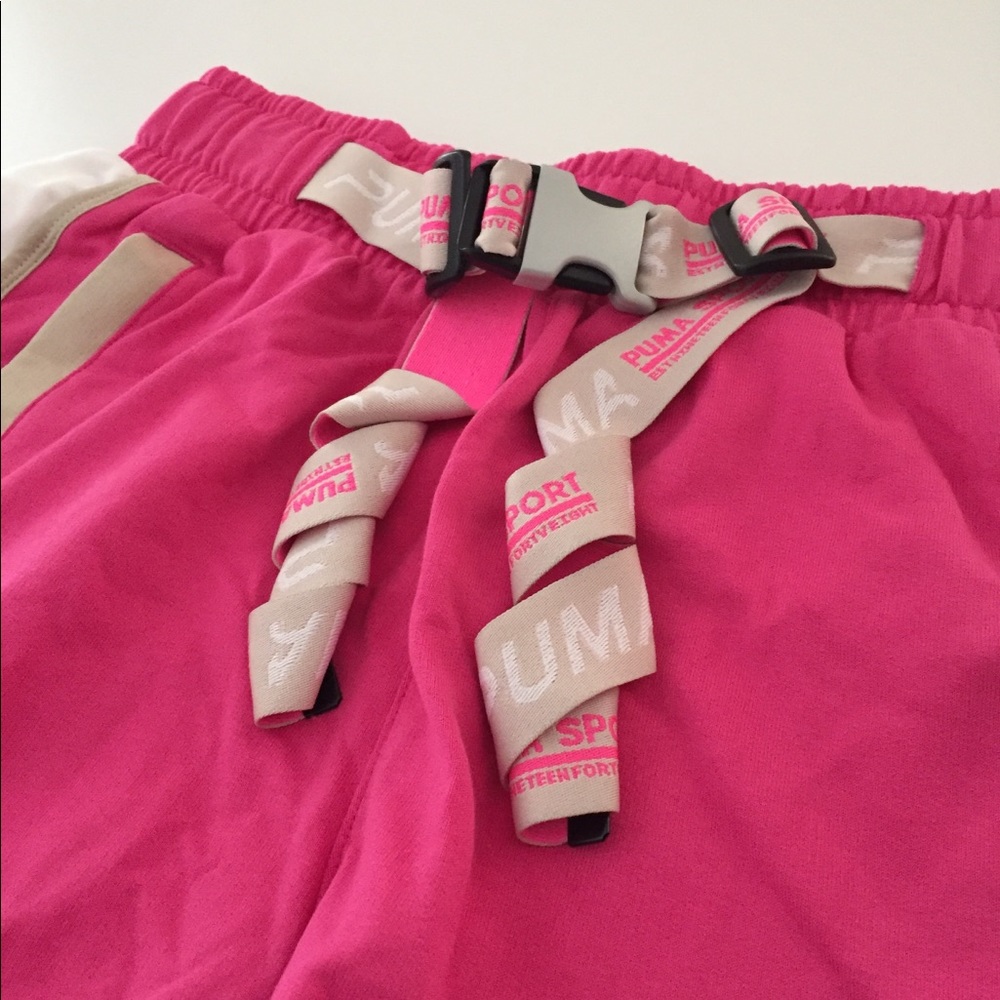 Hot Pink Gym Workout Boxing Shorts Elastic Tie Clip Sports Gear New NWT - Picture 3 of 8